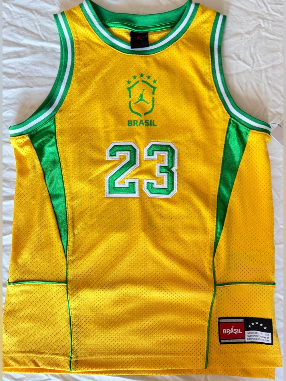 Nike Air Jordan Brazil National Team Tank Top Soccer Jersey 95F766-Y1G Youth: L